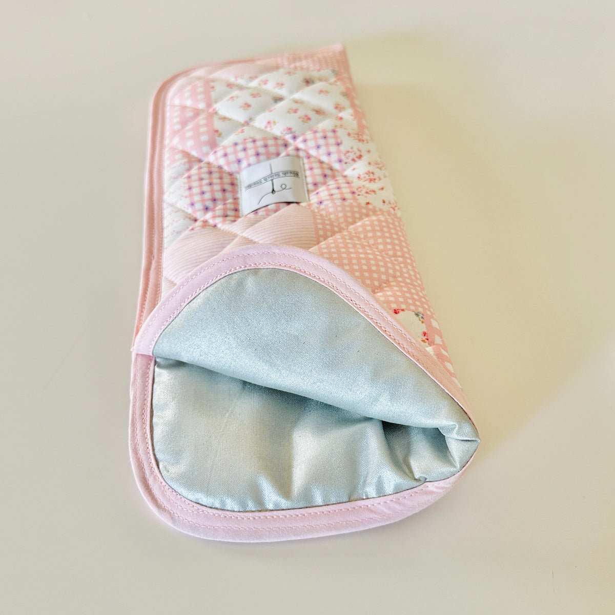 Pink Patchwork Heat Resistant Hot Tool Sleeve