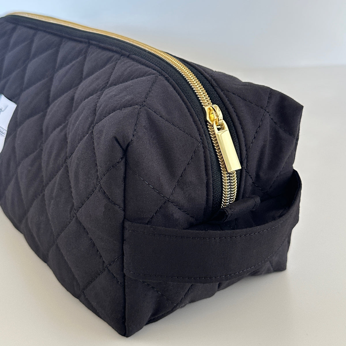 black quilted hair tool bag. made in canada