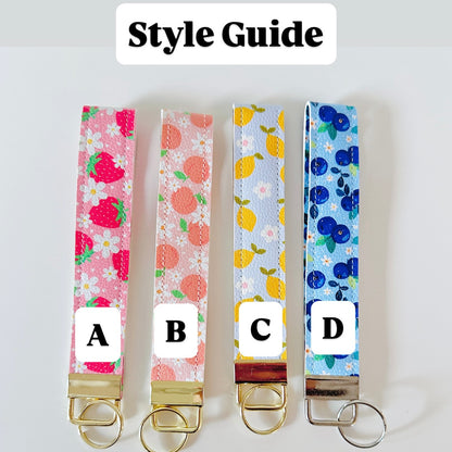 Strawberry Fruit Key Wristlets