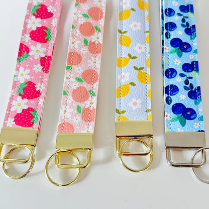 Strawberry Fruit Key Wristlets