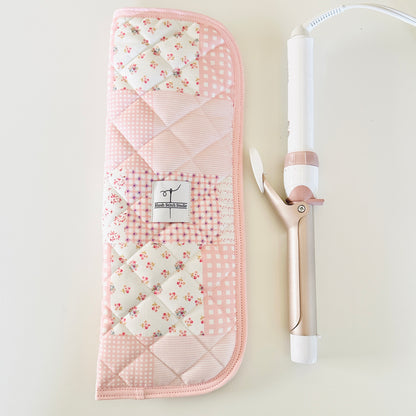 Pink Patchwork Heat Resistant Hot Tool Sleeve