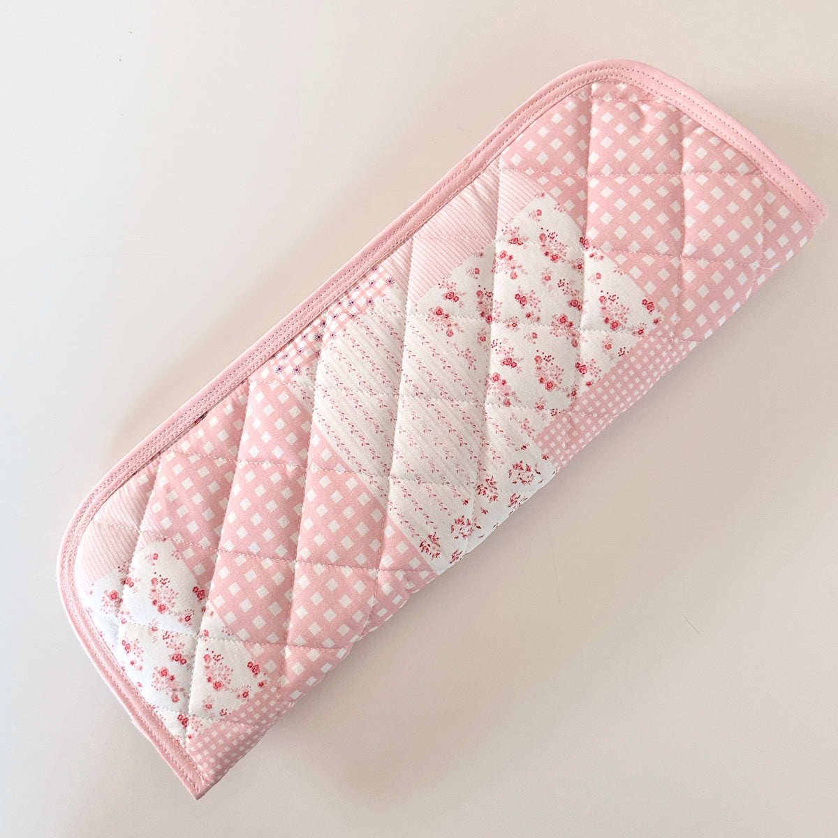 Pink Patchwork Heat Resistant Hot Tool Sleeve