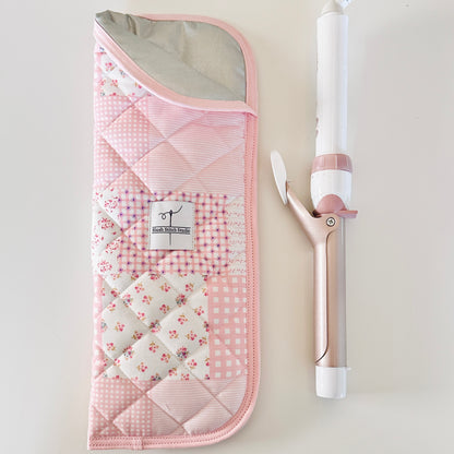 Pink Patchwork Heat Resistant Hot Tool Sleeve