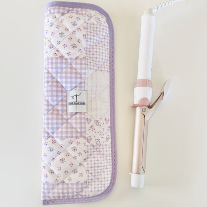 Lilac Patchwork Heat Resistant Hot Tool Sleeve