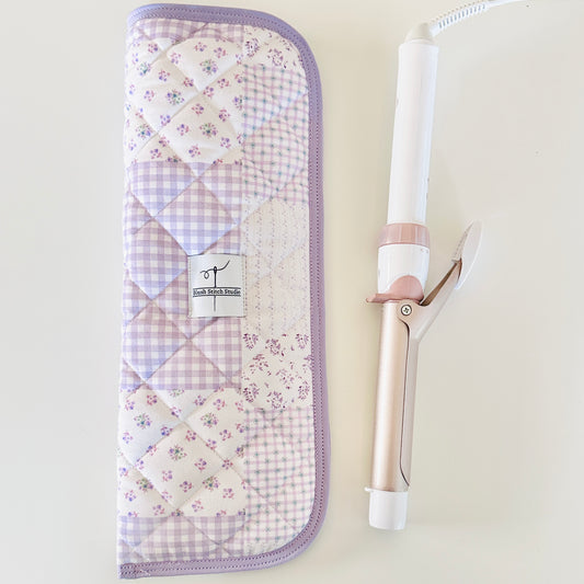Lilac Patchwork Heat Resistant Hot Tool Sleeve
