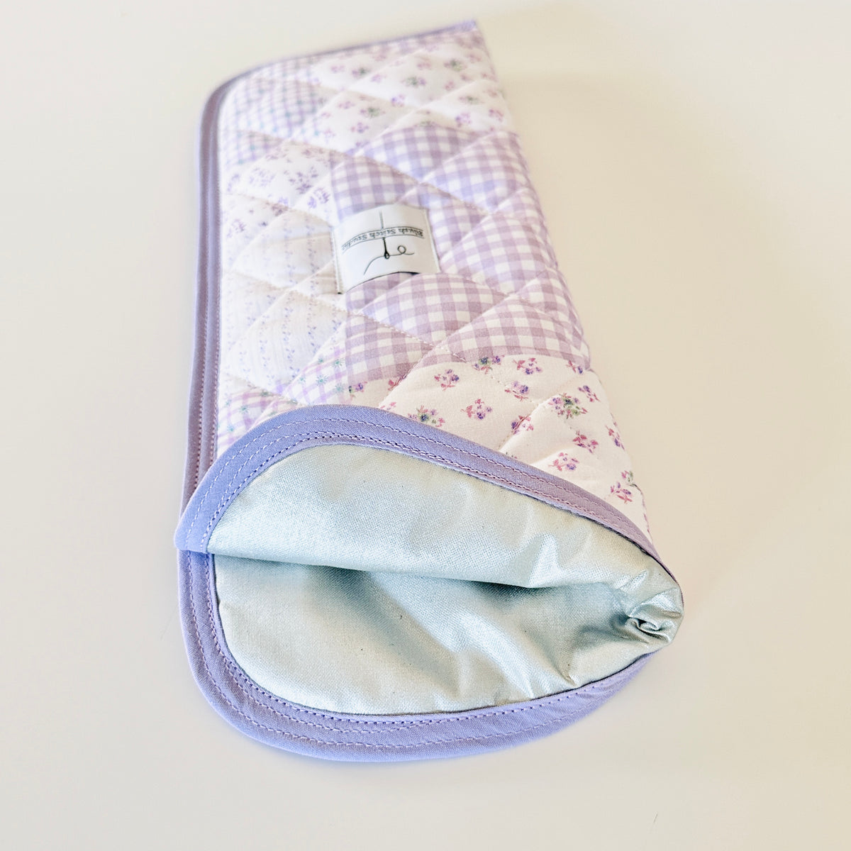 Lilac Patchwork Heat Resistant Hot Tool Sleeve