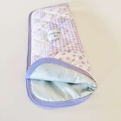 Lilac Patchwork Heat Resistant Hot Tool Sleeve
