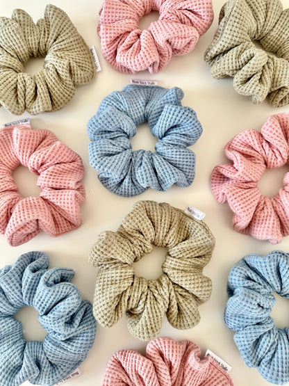 Waffle Texture Scrunchies