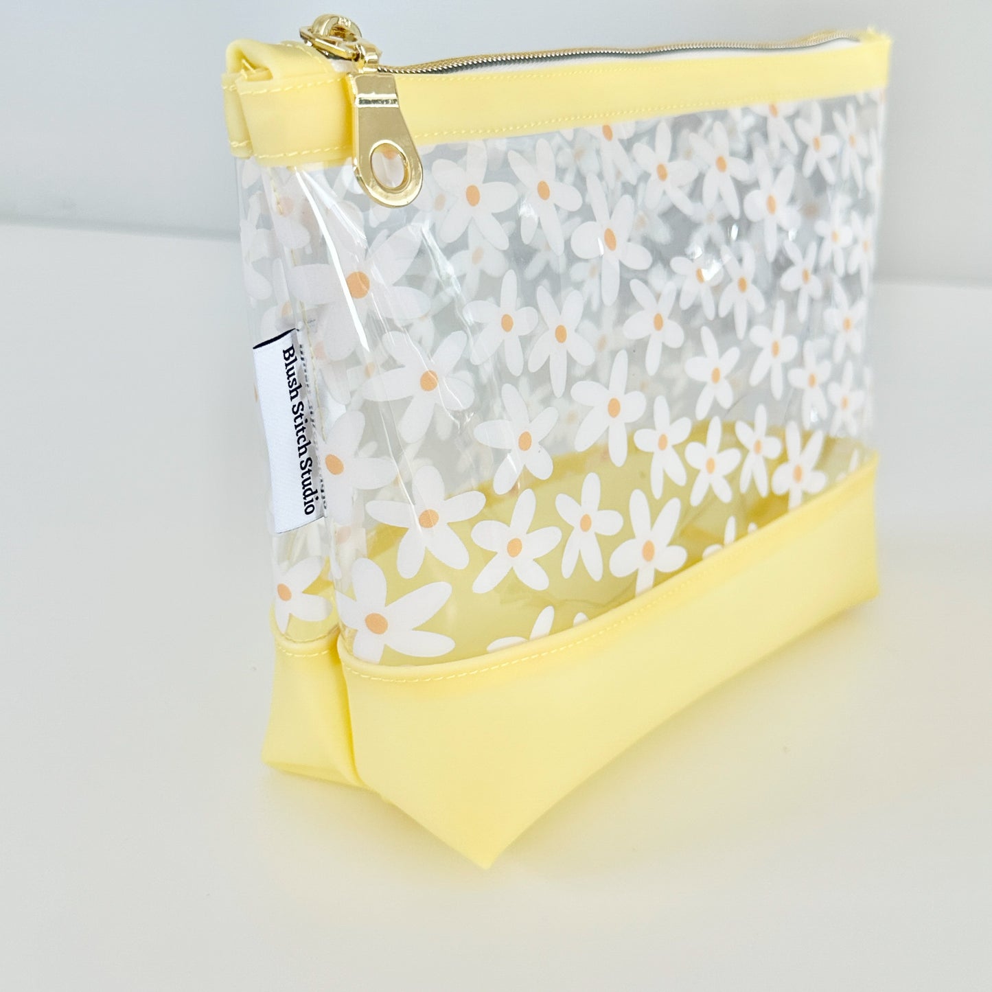 Yellow Daisy Clear Jelly Pouch