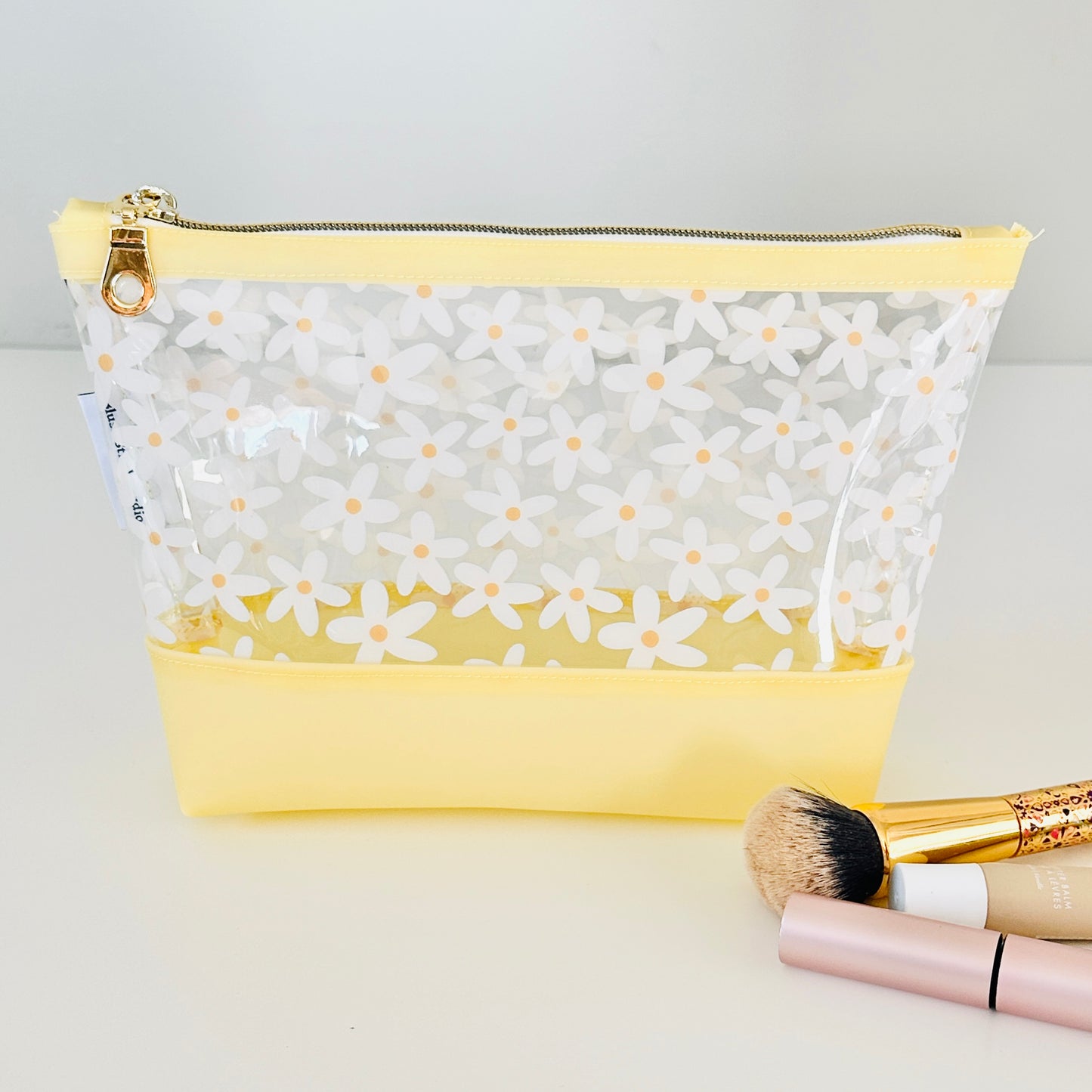 Yellow Daisy Clear Jelly Pouch