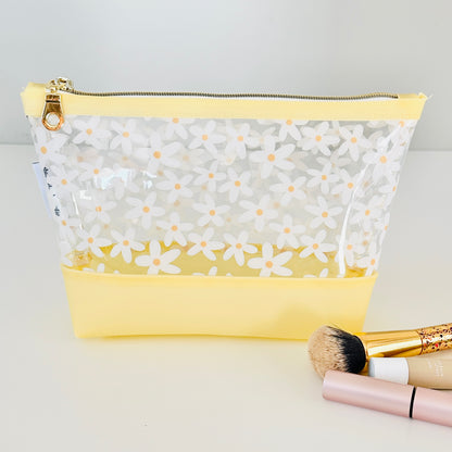 Yellow Daisy Clear Jelly Pouch