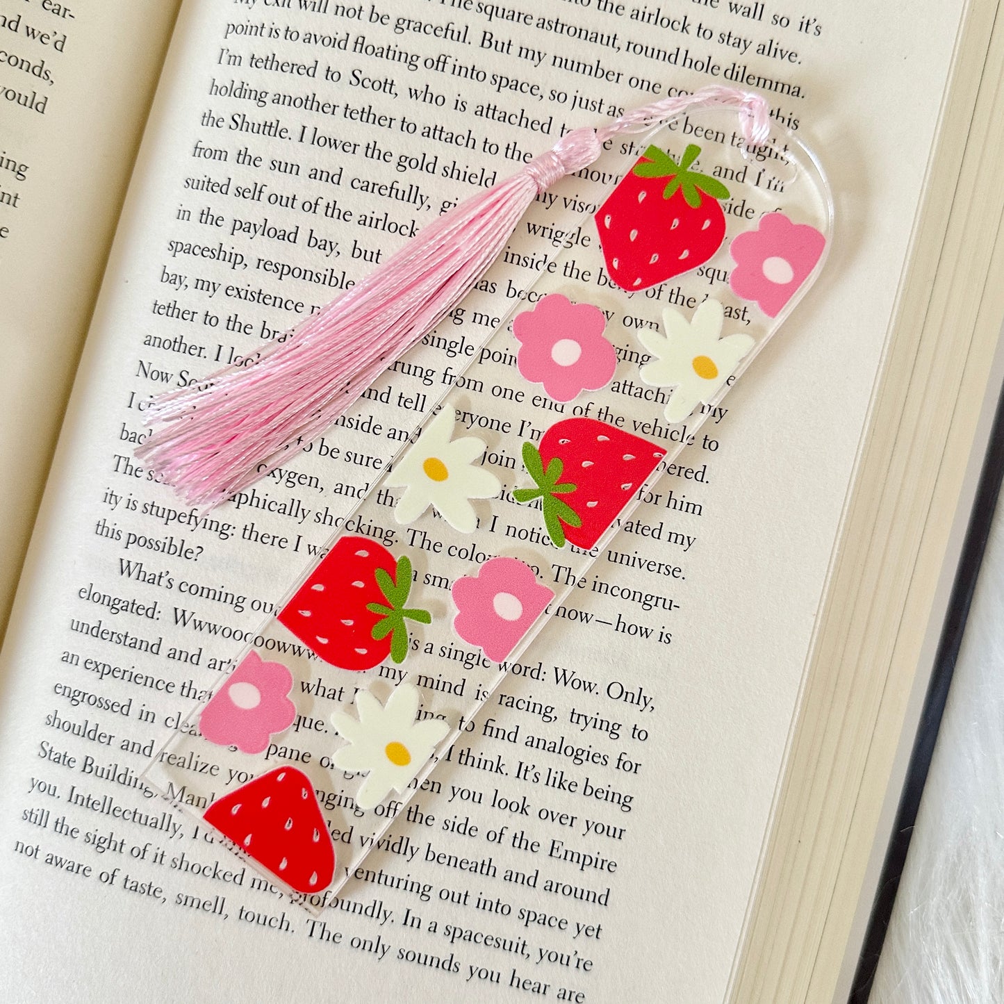 Strawberry Cherry & Watermelon Acrylic Bookmark