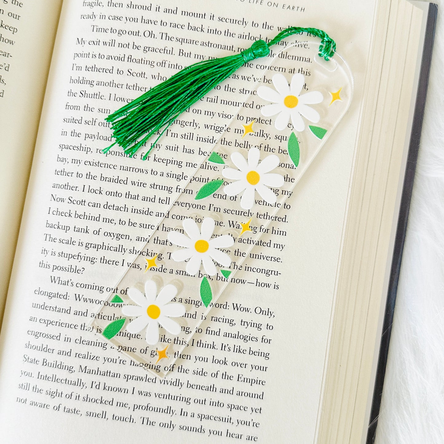 Daisy Flower Acrylic Bookmarks