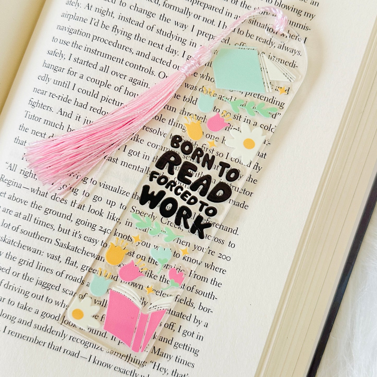 born to read forced to work bookmark 