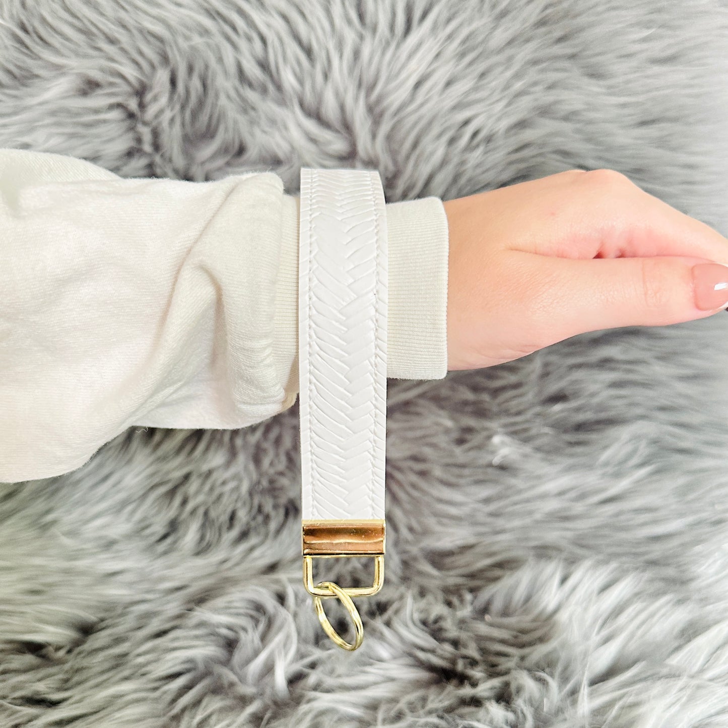 Neutral Cream Key Wristlets