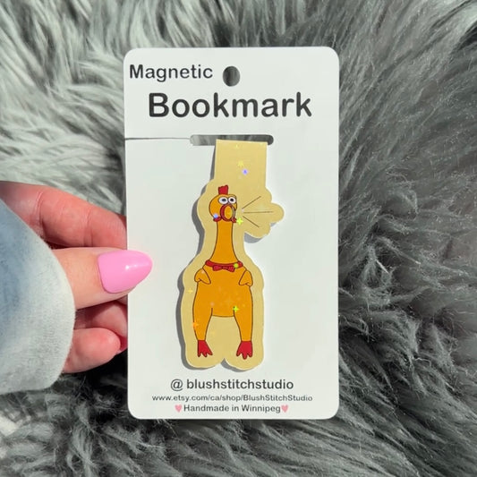 rubber chicken bookmark