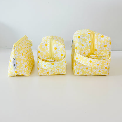 Yellow Daisy Makeup Bag