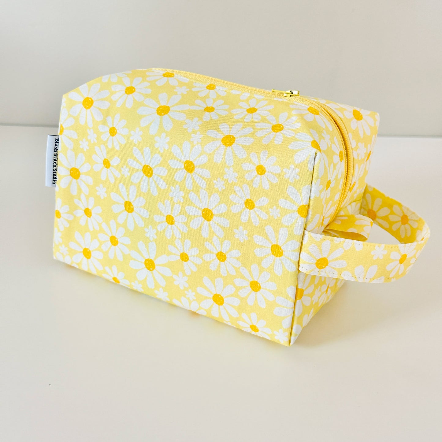 Yellow Daisy Makeup Bag