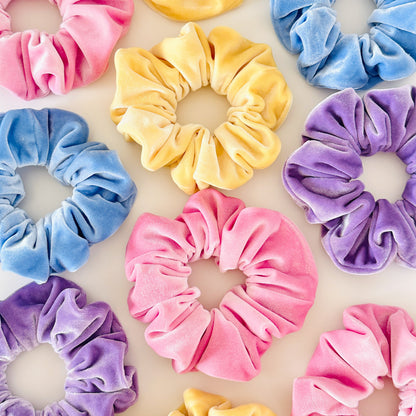 Pastel Velvet Scrunchies