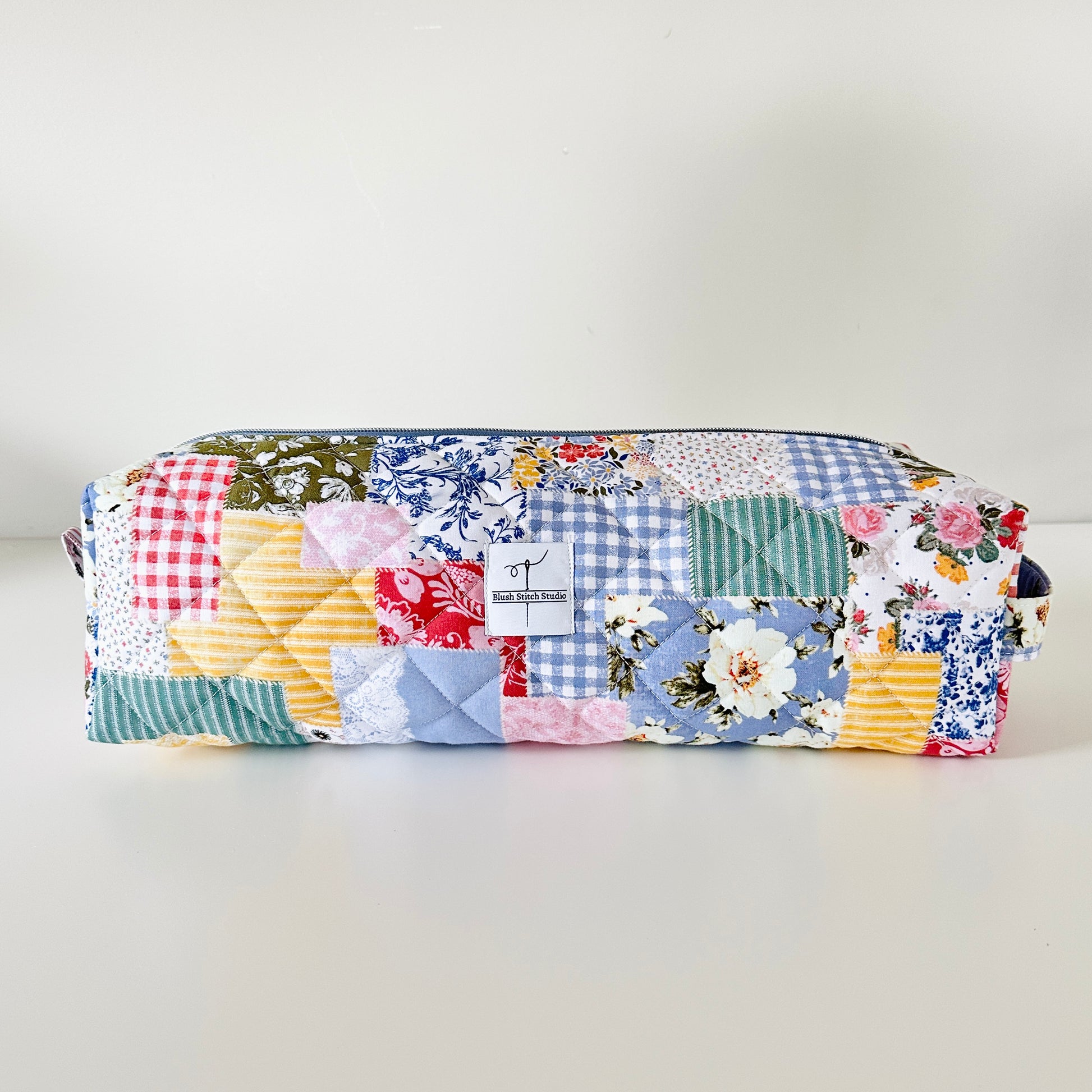 boho quilted patchwork hair tool bag
