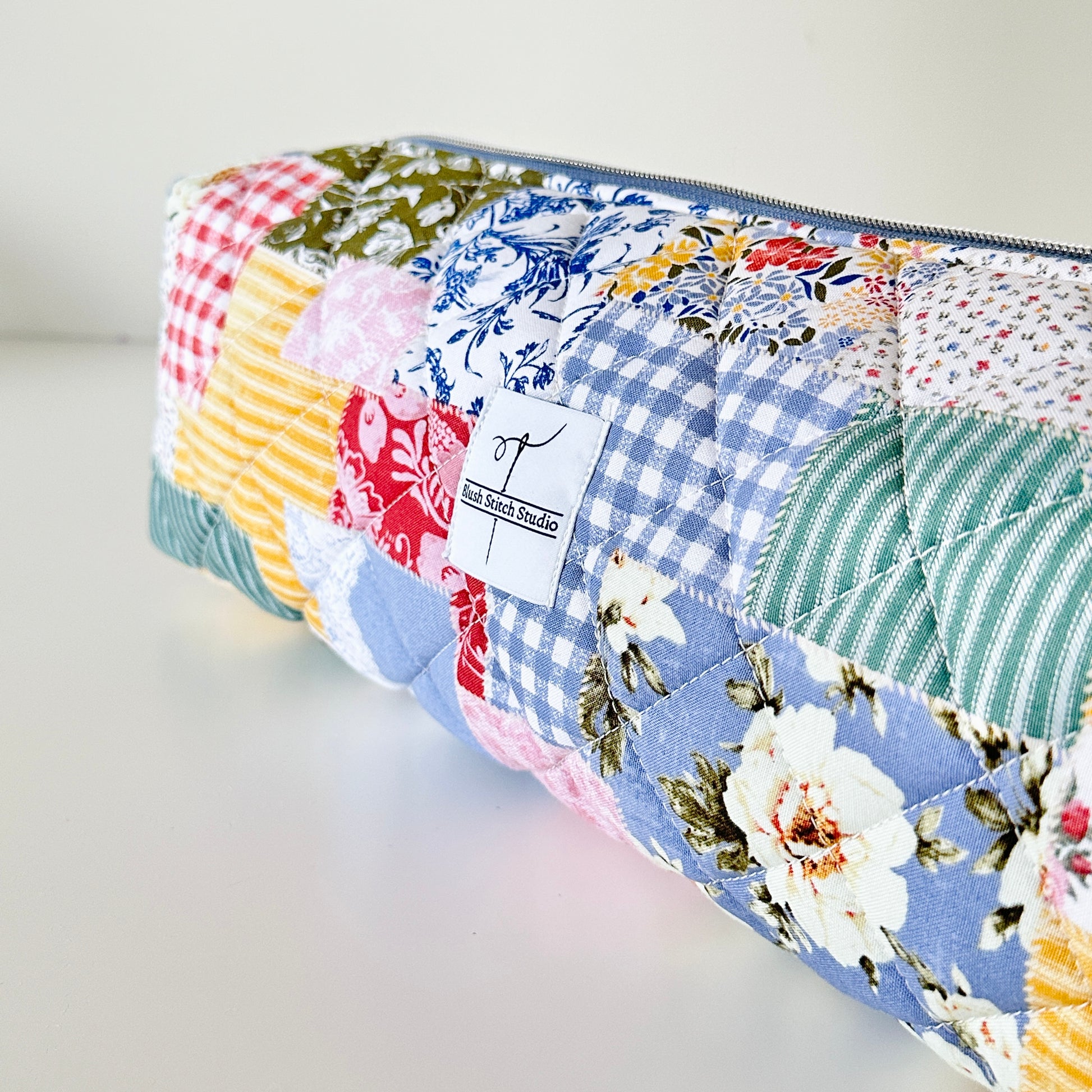 boho quilted patchwork hair tool bag