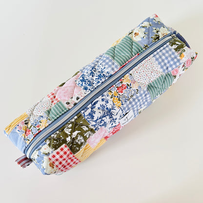 boho quilted patchwork hair tool bag