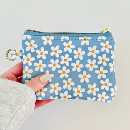 Bright Blue Daisy Coin Purse