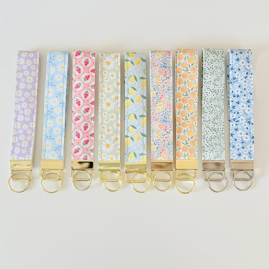 Summer Fruits & Daisy Key Wristlet