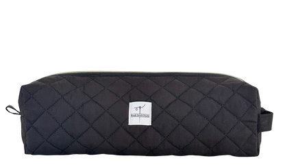 black quilted hair tool bag. made in canada