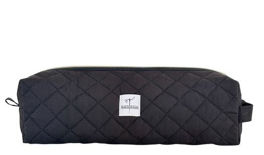 black quilted hair tool bag. made in canada