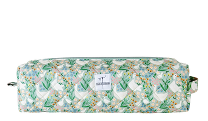 cottage core goose quilted hair tool bag