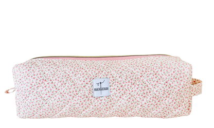 floral quilted hair tool bag