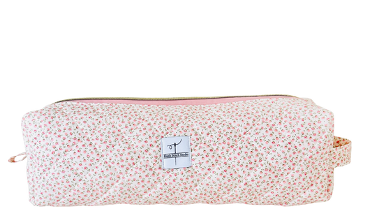 floral quilted hair tool bag