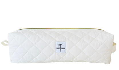 Ivory quilted hair tool bag