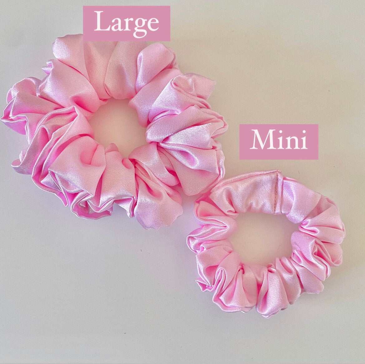 Pink Satin Scrunchie, Light Pastel Pink Satin Canada, Satin Scrunchies, Spring Scrunchies Bridesmaid Gift