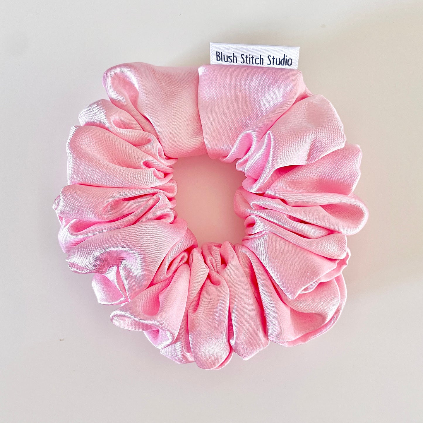 Pink Satin Scrunchie, Light Pastel Pink Satin Canada, Satin Scrunchies, Spring Scrunchies Bridesmaid Gift