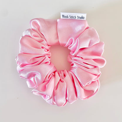 Pink Satin Scrunchie, Light Pastel Pink Satin Canada, Satin Scrunchies, Spring Scrunchies Bridesmaid Gift