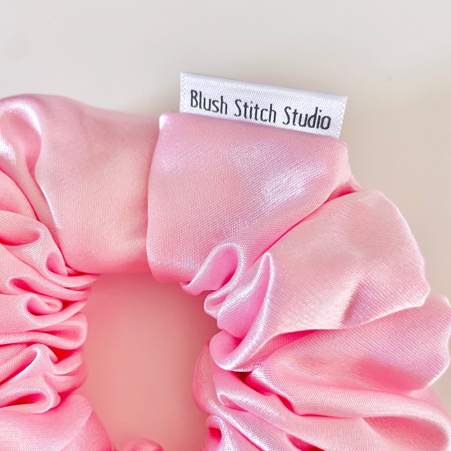 Pink Satin Scrunchie, Light Pastel Pink Satin Canada, Satin Scrunchies, Spring Scrunchies Bridesmaid Gift