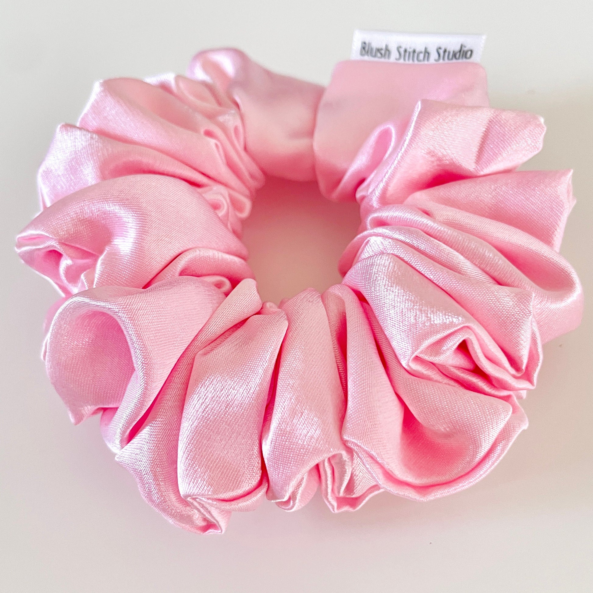 Pink Satin Scrunchie, Light Pastel Pink Satin Canada, Satin Scrunchies, Spring Scrunchies Bridesmaid Gift