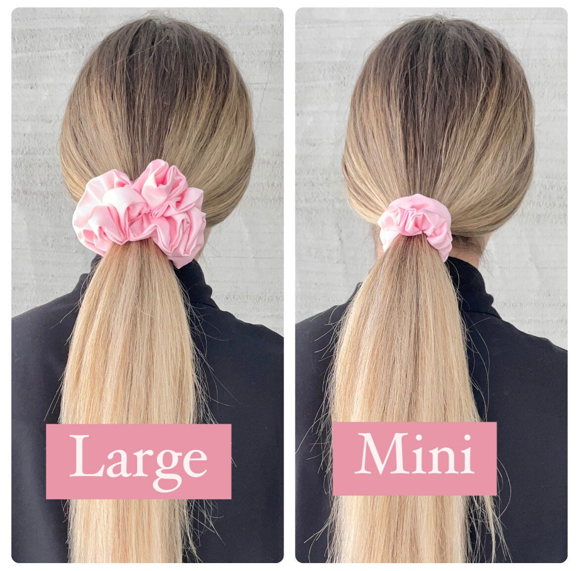 Pink Satin Scrunchie, Light Pastel Pink Satin Canada, Satin Scrunchies, Spring Scrunchies Bridesmaid Gift