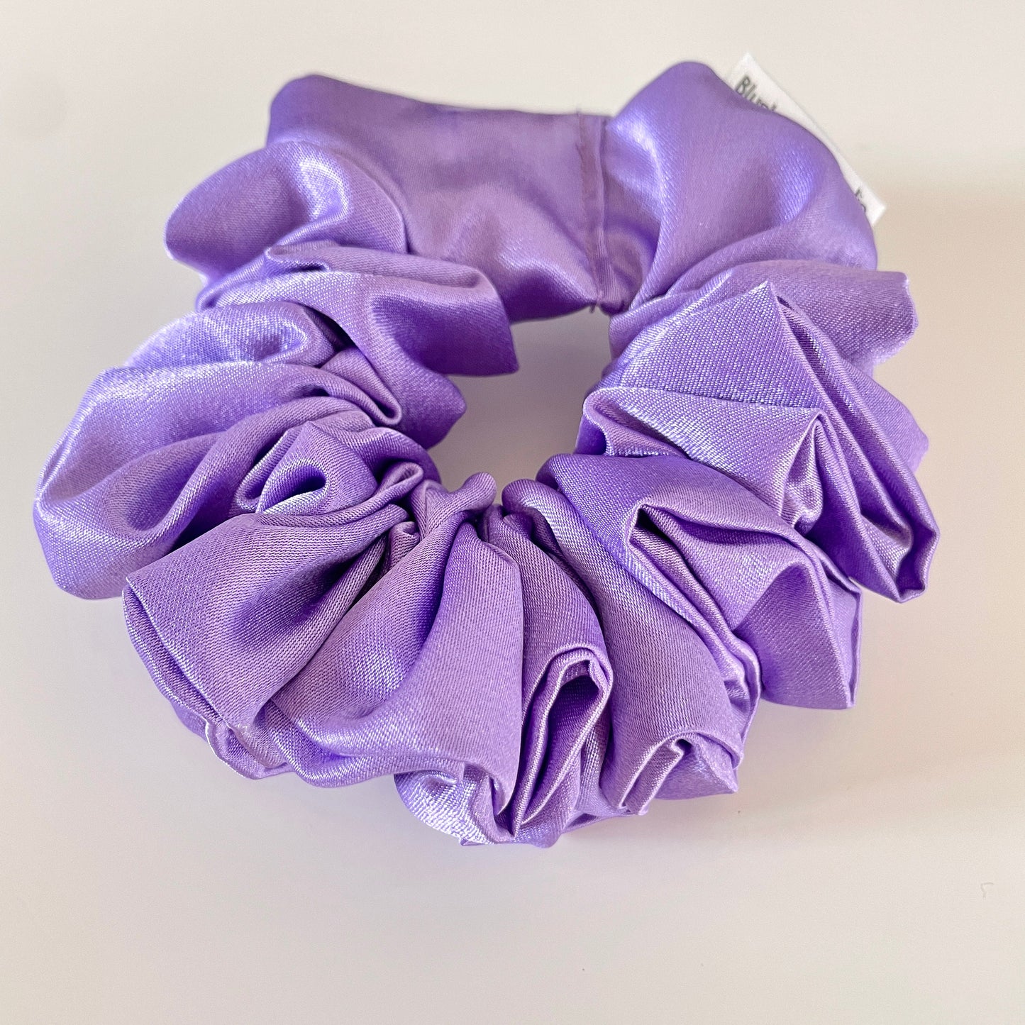 Lavender Satin Scrunchie lilac purple, light pastel purple shiny hair tie, bridesmaid gift