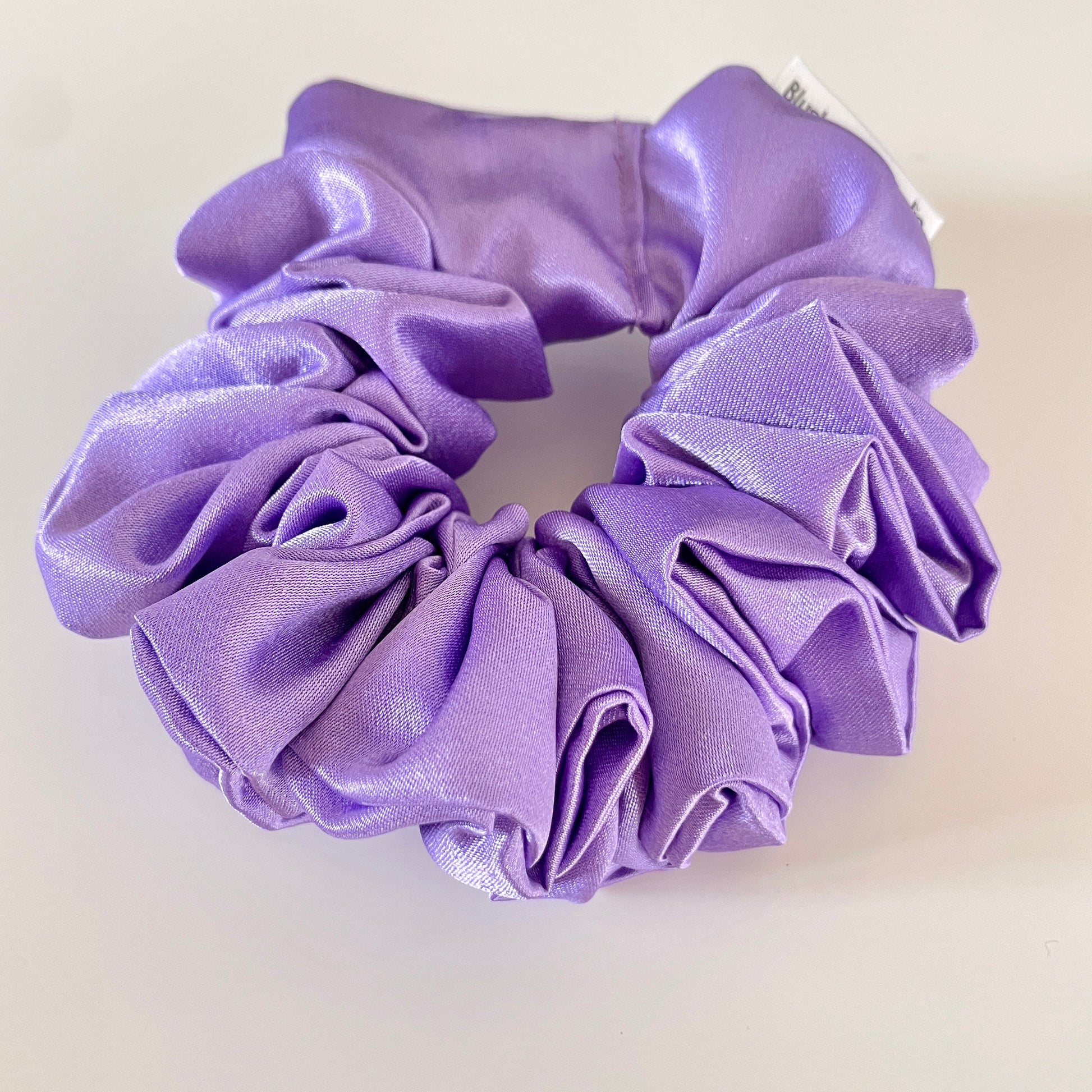 Lavender Satin Scrunchie lilac purple, light pastel purple shiny hair tie, bridesmaid gift