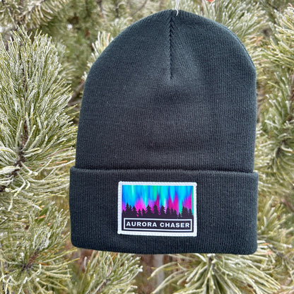 Aurora Chaser Beanie | Northern Lights Toque | Unisex Patchwork Beanie | Churchill Manitoba | Northern Lights Gift | BlushStitchStudio