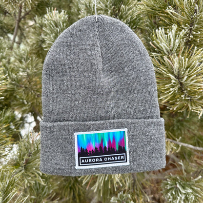 Aurora Chaser Beanie | Northern Lights Toque | Unisex Patchwork Beanie | Churchill Manitoba | Northern Lights Gift | BlushStitchStudio