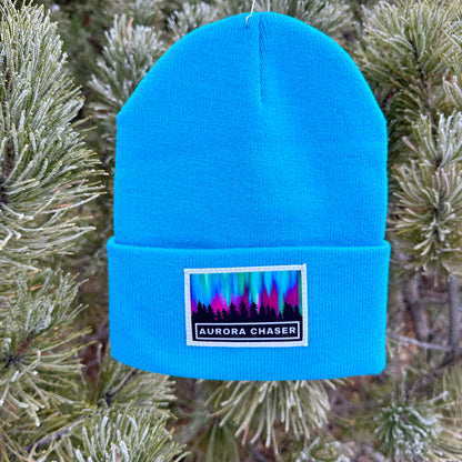 Aurora Chaser Beanie | Northern Lights Toque | Unisex Patchwork Beanie | Churchill Manitoba | Northern Lights Gift | BlushStitchStudio