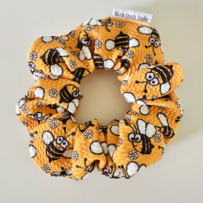 Yellow Bee Scrunchie | Bumblebee Hair Scrunchie