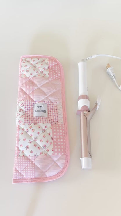 Pink Patchwork Heat Resistant Hot Tool Sleeve