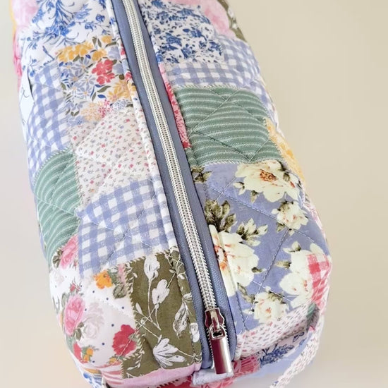 boho quilted patchwork hair tool bag