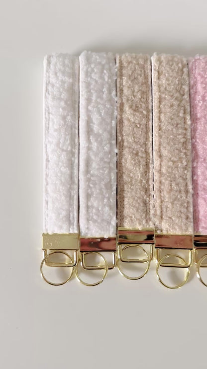 Sherpa Fleece Key Wristlet