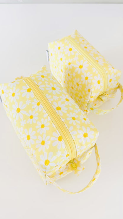 Yellow Daisy Makeup Bag